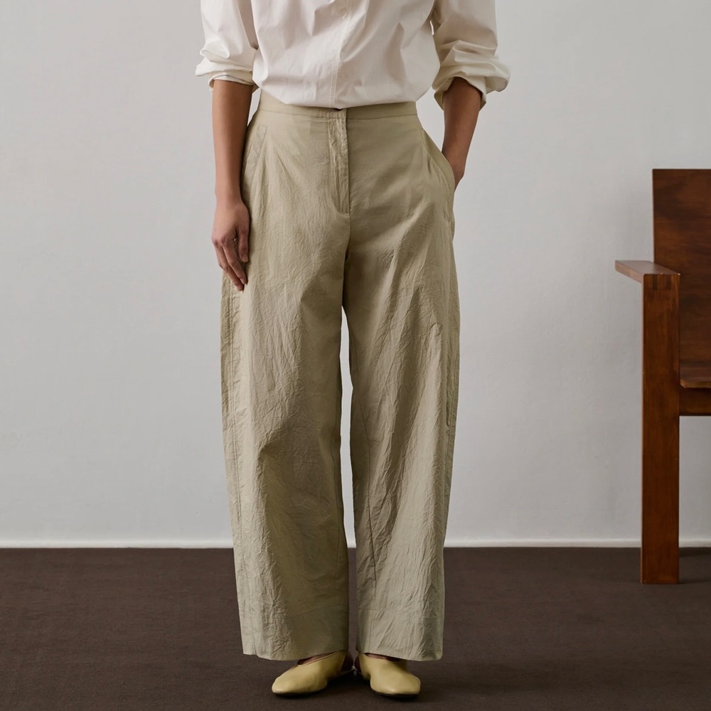 soeur Wide-Leg Trousers in Light Beige